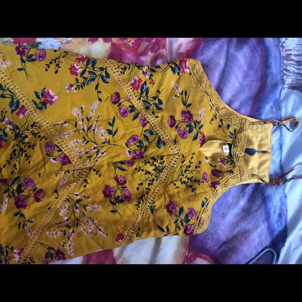 Francesca’s Yellow Floral Dress